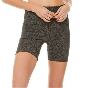 NEW All Yoga cheetah high waisted biker shorts